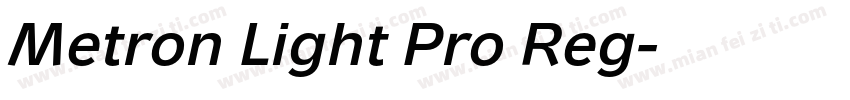 Metron Light Pro Reg字体转换